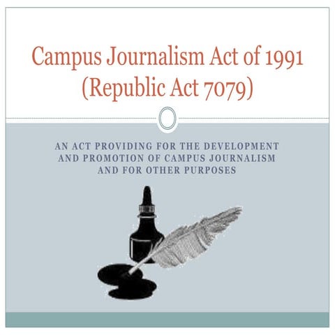 Campus journalism act of 1991