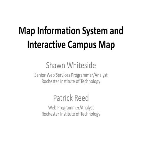 Map Information System and Interactive Campus Map