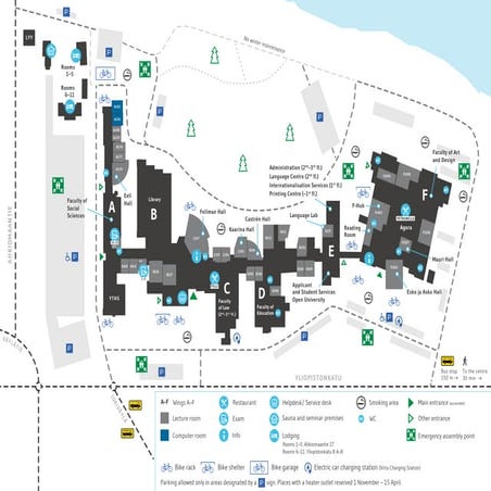University of Lapland Campus Map Parking