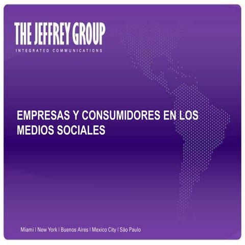 Empresas y Consumidores en los Medios Sociales