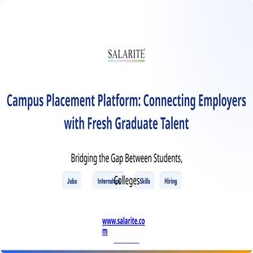 Campus Placement Platform Connecting Employers with Fresh Graduate ...