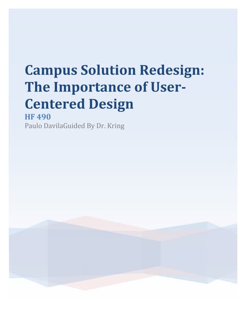 Embry-Riddle Campus Solutions UX Design 