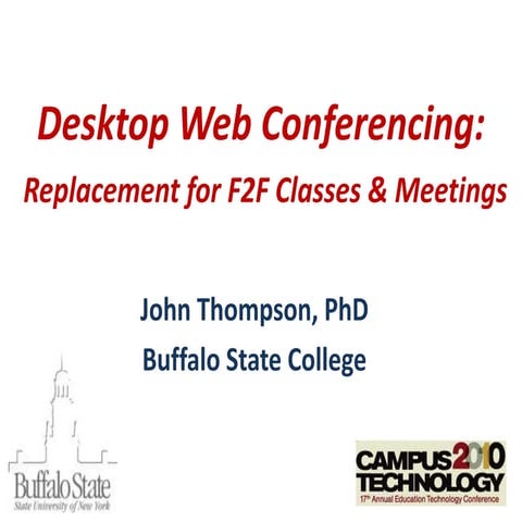 Campus Technology 2010 Desktop Web Conferencing