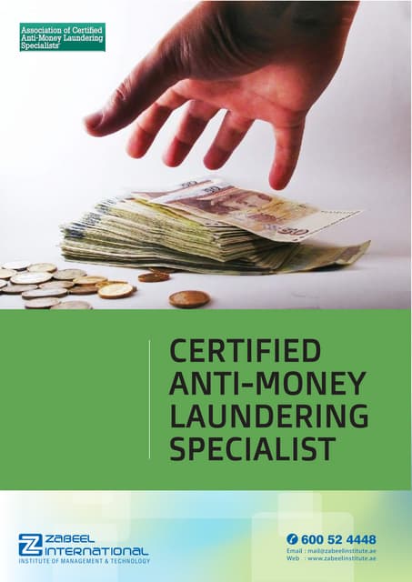 Certified Anti Money Laundering Expert Came CAMS (Certified Anti-money Laundering Specialist) | PDF