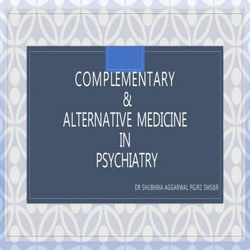 Alternative & Complementary Therapies | PPTX