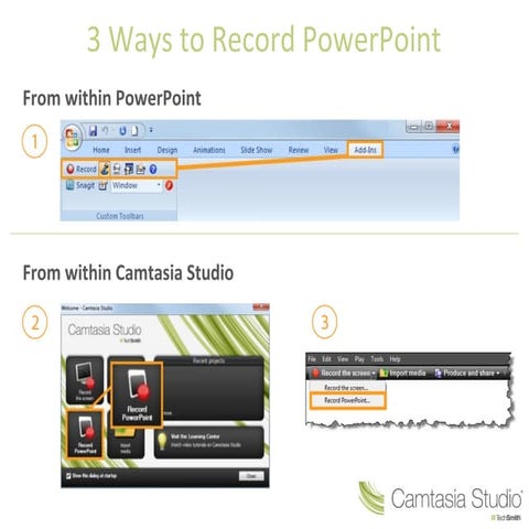 Camtasia getting started guide