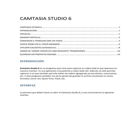 Camtasia studio 6   bases para el videotutorial
