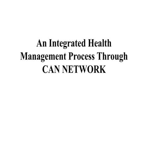 Can Protocol Based Health Monitoring