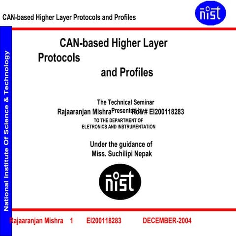 Can based higher layer protocols