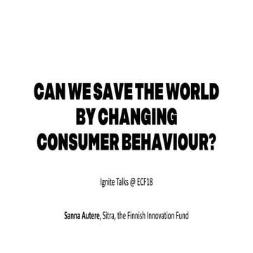 Can We Save The World 