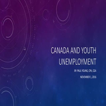 Canada and Youth Unemployment - Analysis and Commentary | PPTX