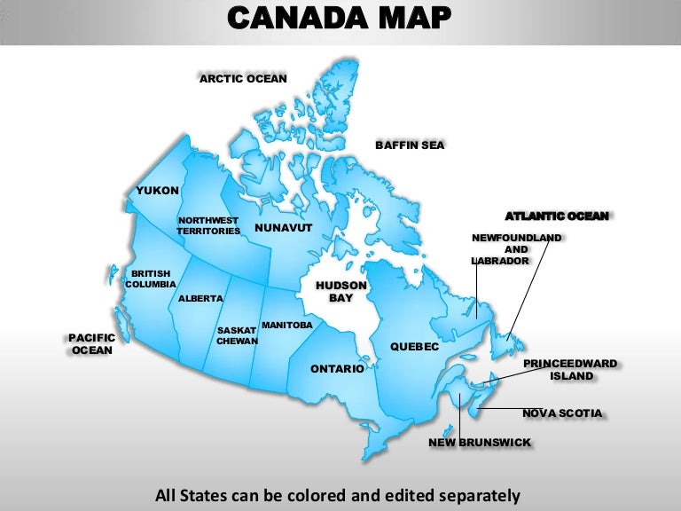 canada country editable powerpoint maps with states and powerpoint map of us