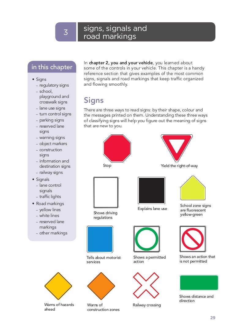 Canada driver's knowledge test 3