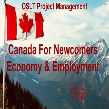 Canada for Newcomers - Economy and Employment