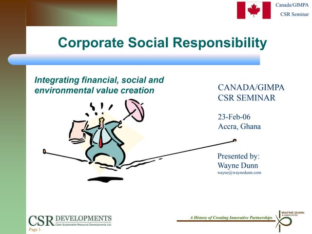 Canada/Ghana Inaugural CSR Seminar ...