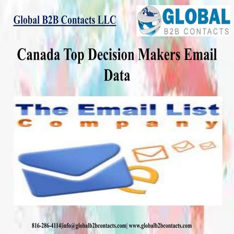 Canada top decision makers email data