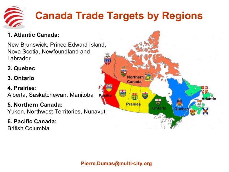 Canada Trade Targets by Regions