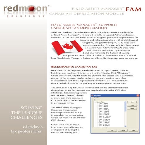 Canadian - Fixed Asset Management
