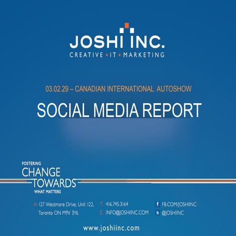 Canadian Auto Show Social Media Report