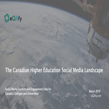 Canadian Higher Education Social Media Landscape