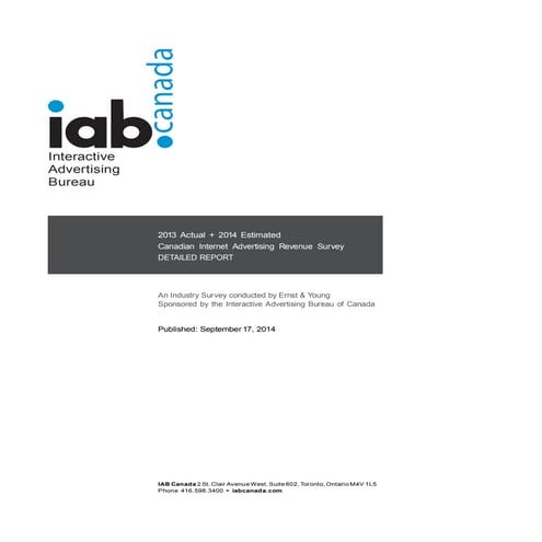 Canadian internet Advertising Revenue Survey