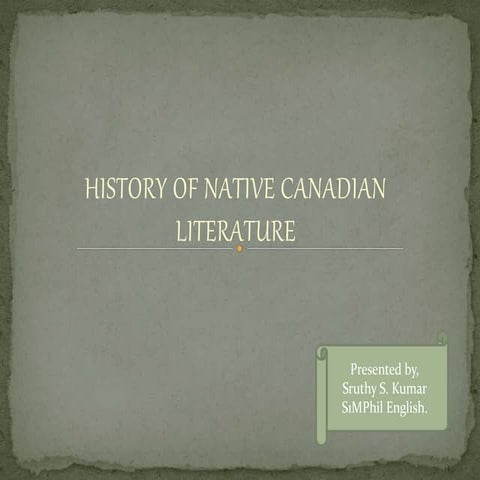 Canadian natives ppt | PPTX
