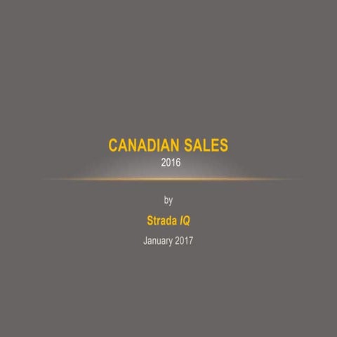 Canadian Sales 2016