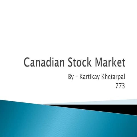 Canadian stock markets