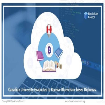 Canadian university graduates to receive blockchain based diplomas