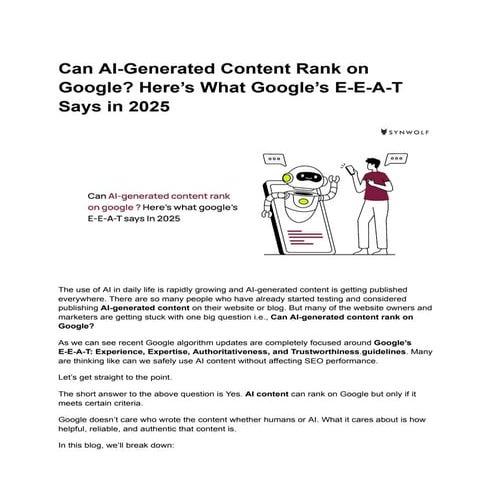 Can AI-Generated Content Rank on Google_ Here’s What Google’s E-E-A-T Says in...