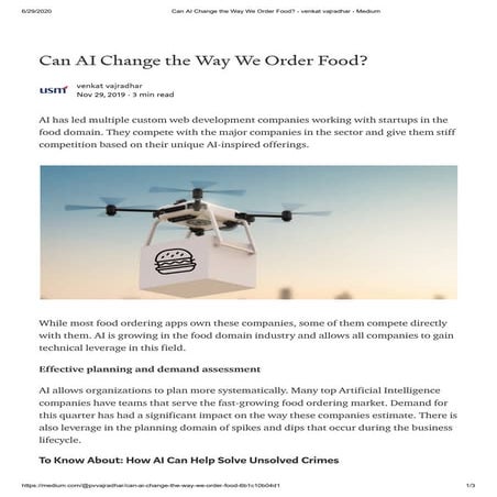 The Use of Artificial Intelligence (AI) in Food Safety, and What to ...