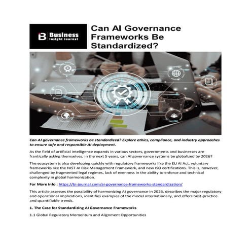 AI Governance Frameworks and Public Trust | PDF