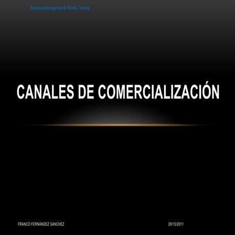 Canales De Comercialización