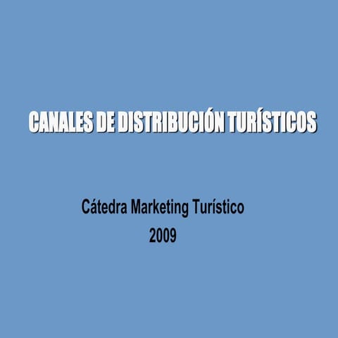 Distribución turística
