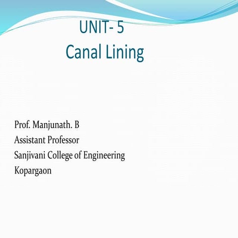 Canal lining