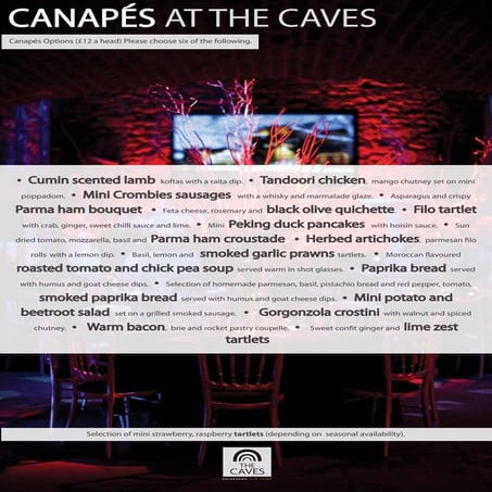 Canapes Events Brochure