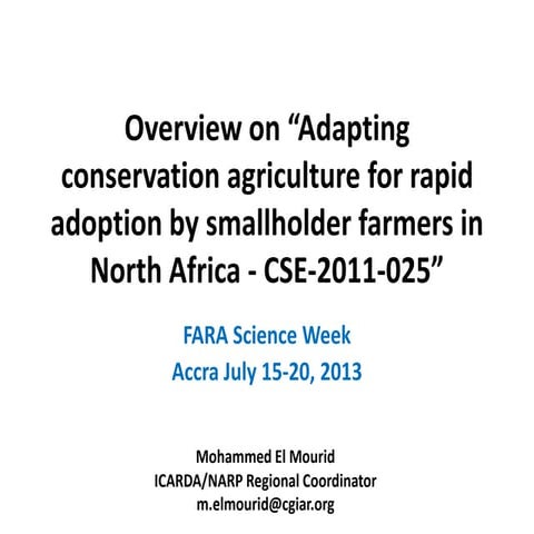 AASW6: Support to Agricultural Research for Development of Strategic Crops (S...