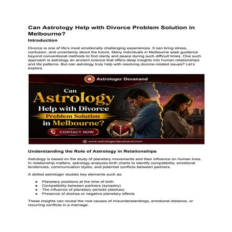 Top 5 most effective ways to solve divorce problems by Astrology.pptx