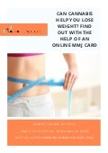 Can cannabis help you lose weight  find out with the help of an online mmj card