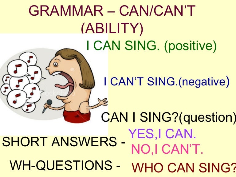 Can, can´t for ability
