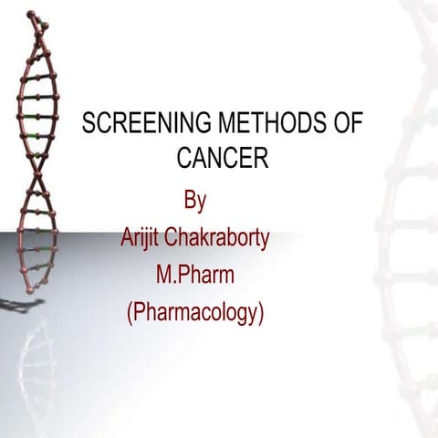 Screening methods of Cancer | PPT
