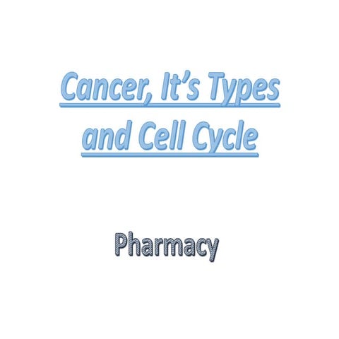 The Cell Cycle and Cancer | PPT