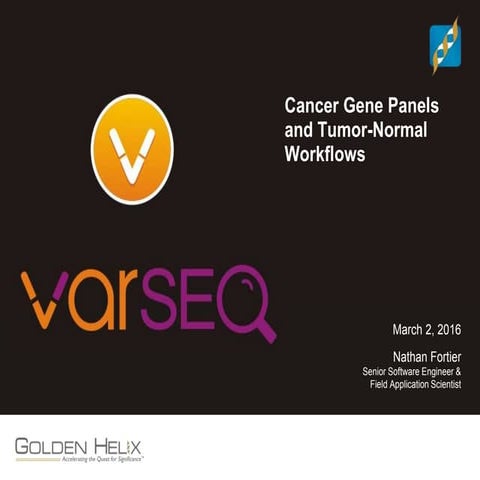 Cancer Workflows in VarSeq