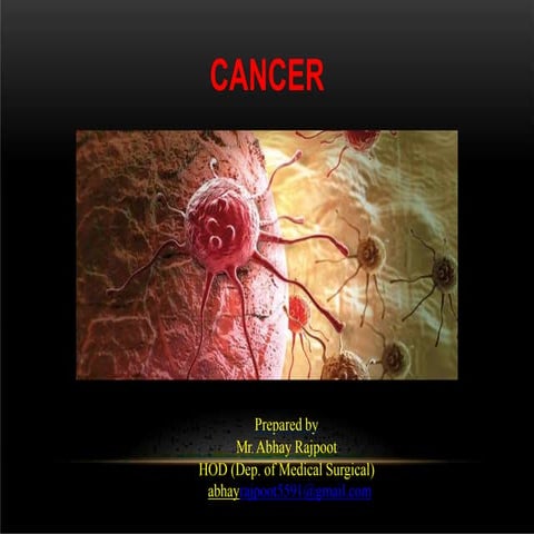 Cancer, Etiology, Classification and Pathophysiology | PPTX