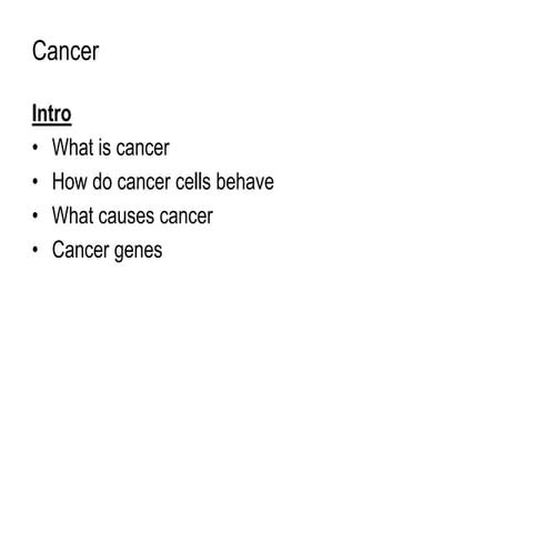 cancer power point presentation pptx pdf | PPTX