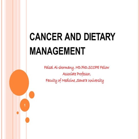 cancer definition and risk factors plus the role of diet in prevention and tr...