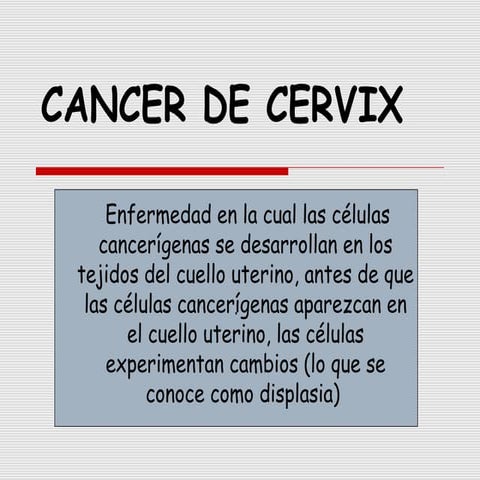 Cáncer de cervix