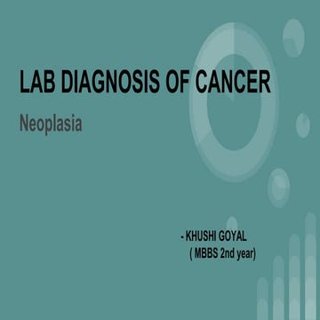 Cancer diagnosis - To detect various typesof cancer.pptx