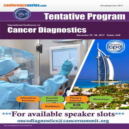 Cancer diagnostics 2017: Scientific program