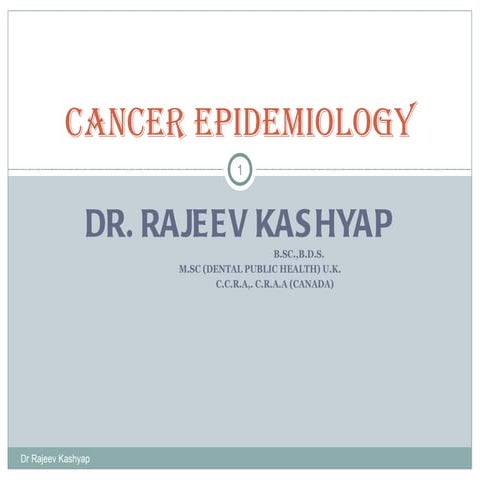 Cancer epidemiology